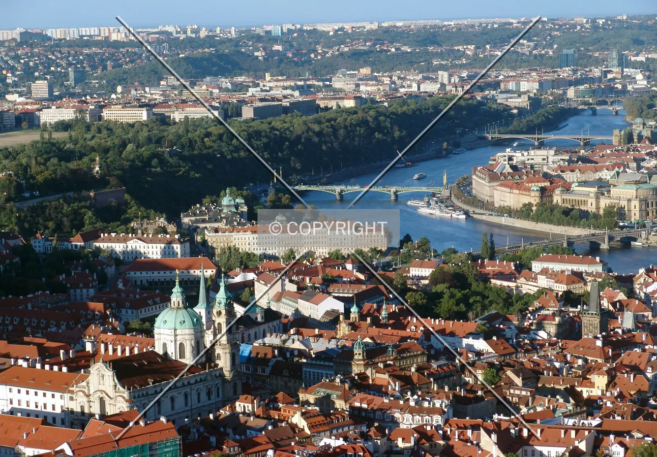 Southwestern view from Petřín Observation Tower