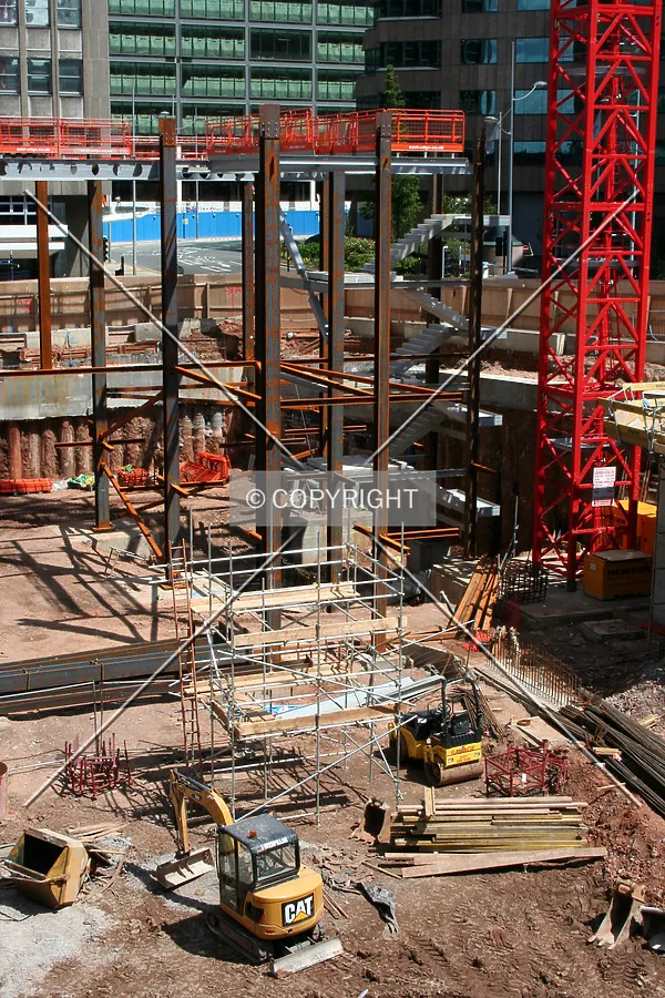 View of the construction progress