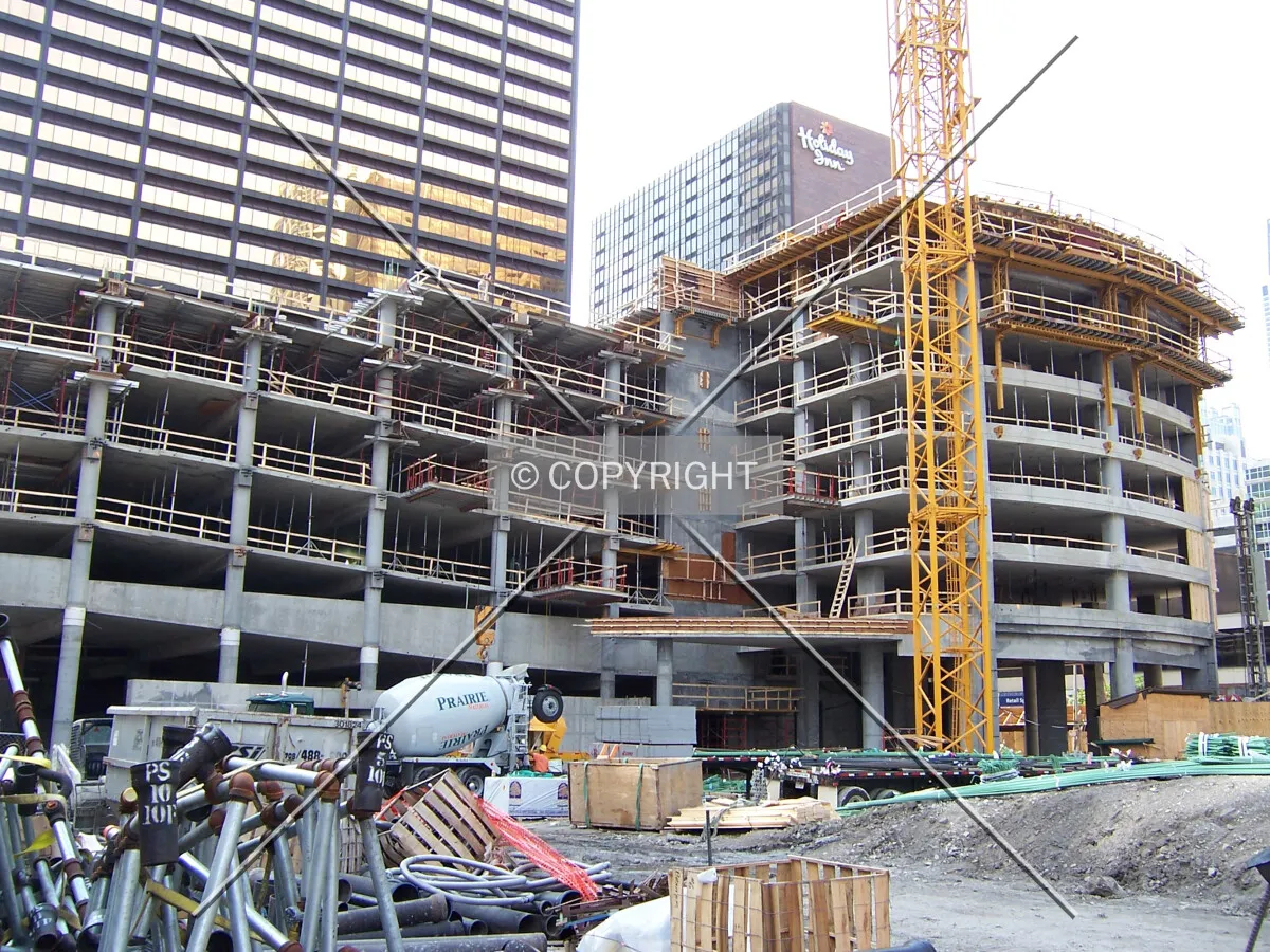 Looking northwest into the site from Grand Avenue