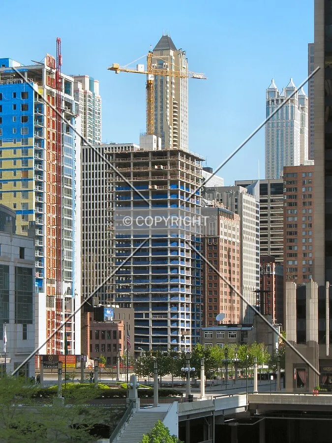 Distant view to the north from Wacker Drive