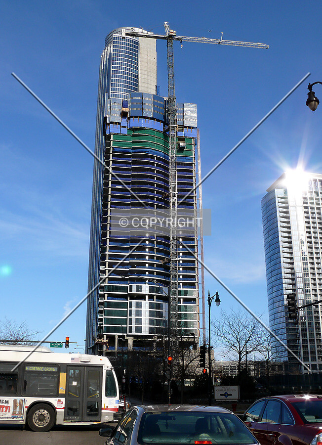 View to the east down Roosevelt Road from Michigan Avenue