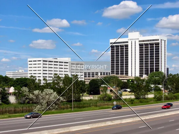 View to the northeast across Interstate 394