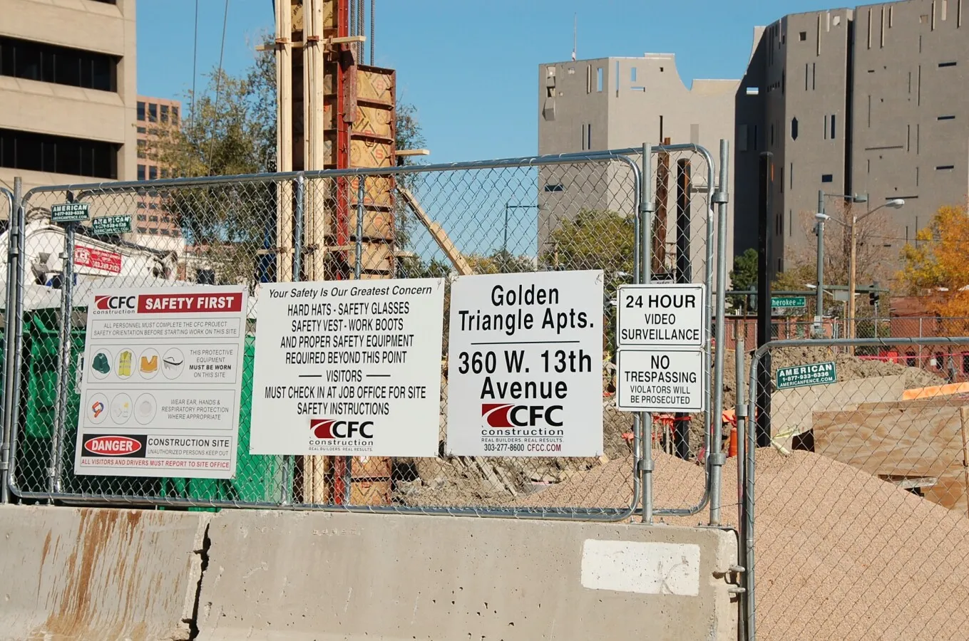 Construction notices
