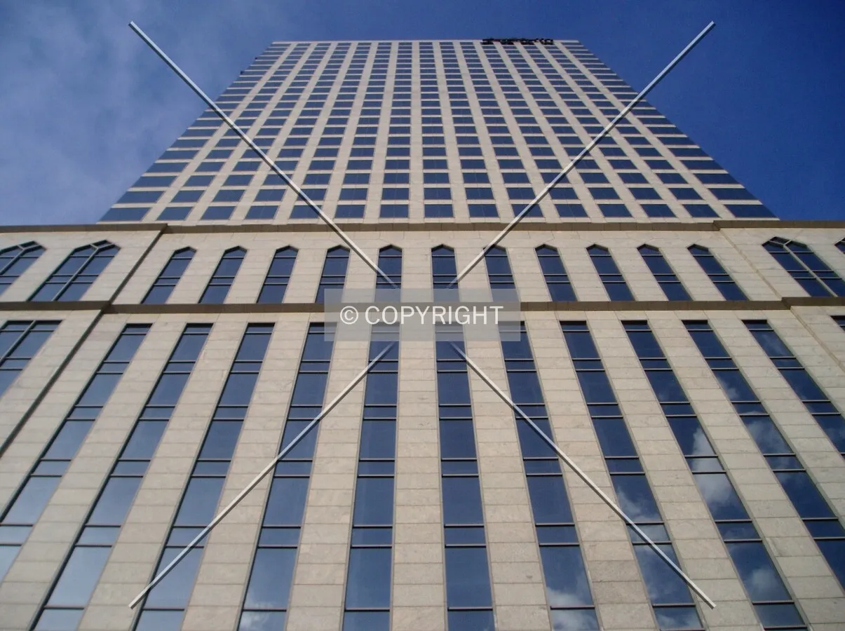 Looking straight up the west side