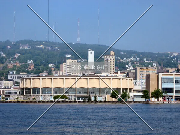 Across Duluth Harbor from Minnesota Point, with the Central Skyline rising beyond