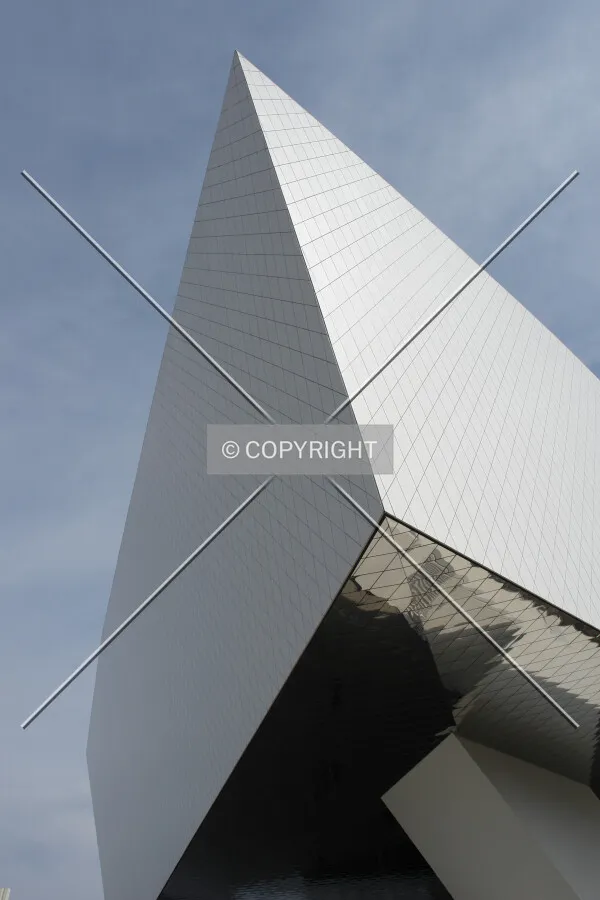A part of the white facade