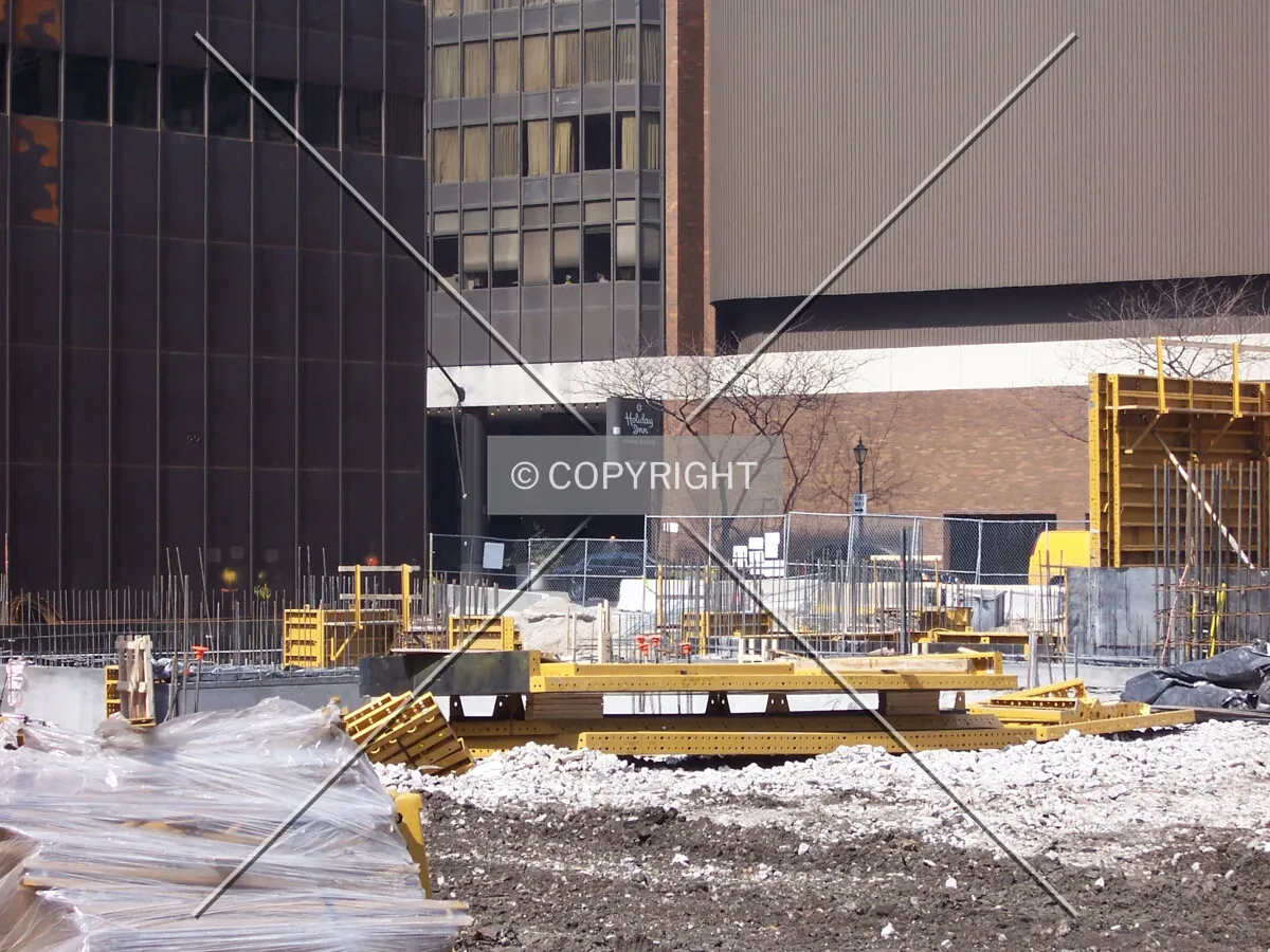 Looking northwest into the site from Illinois Street