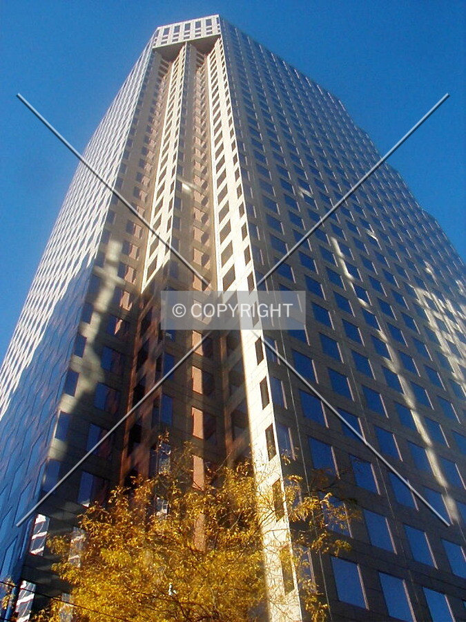 Looking up from the northwest corner of Hornby and Dunsmuir