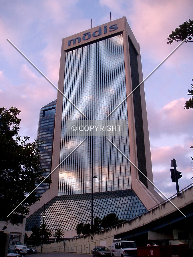From the south at sunset