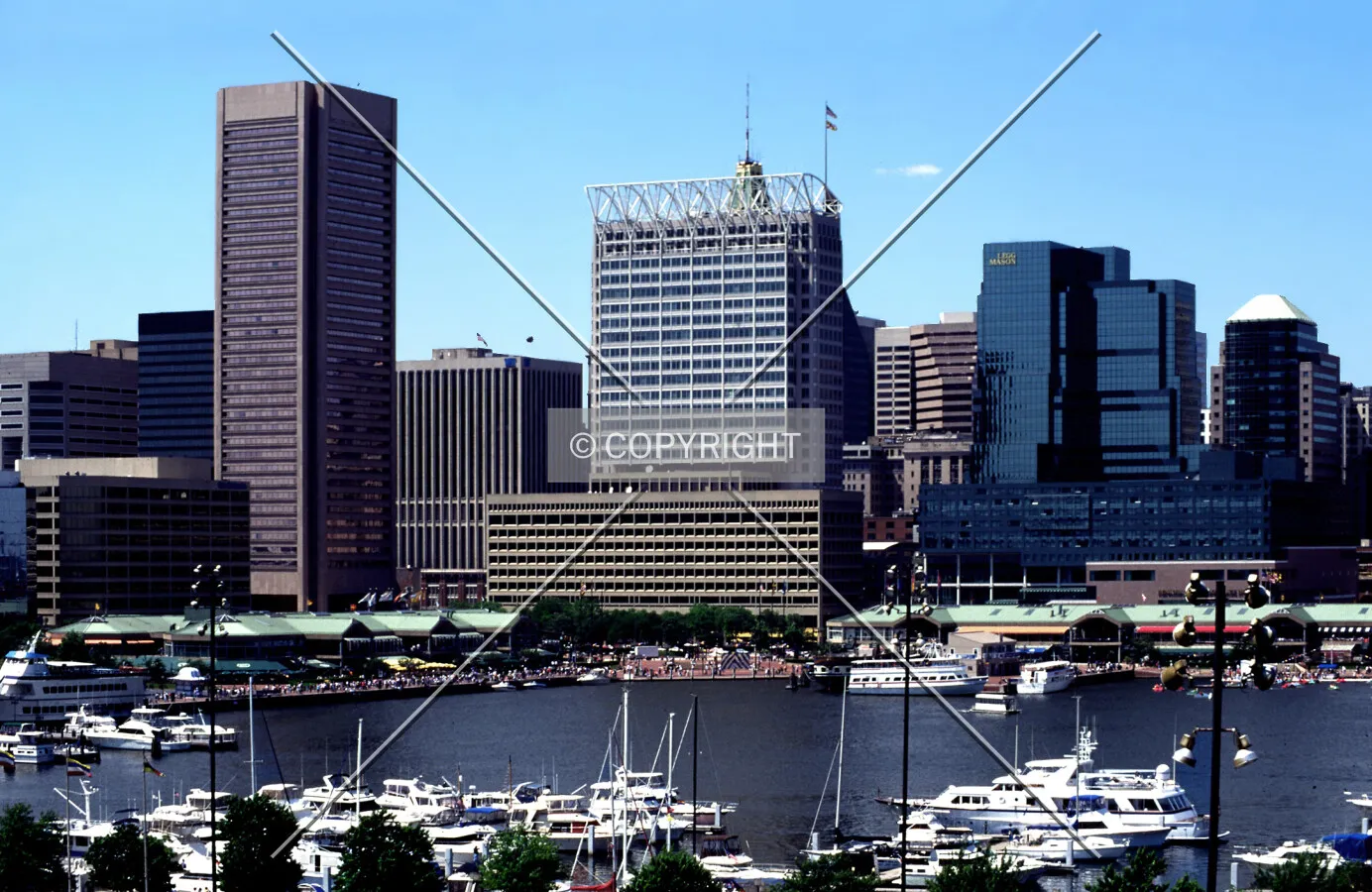 View from the southeast across the Inner Harbor