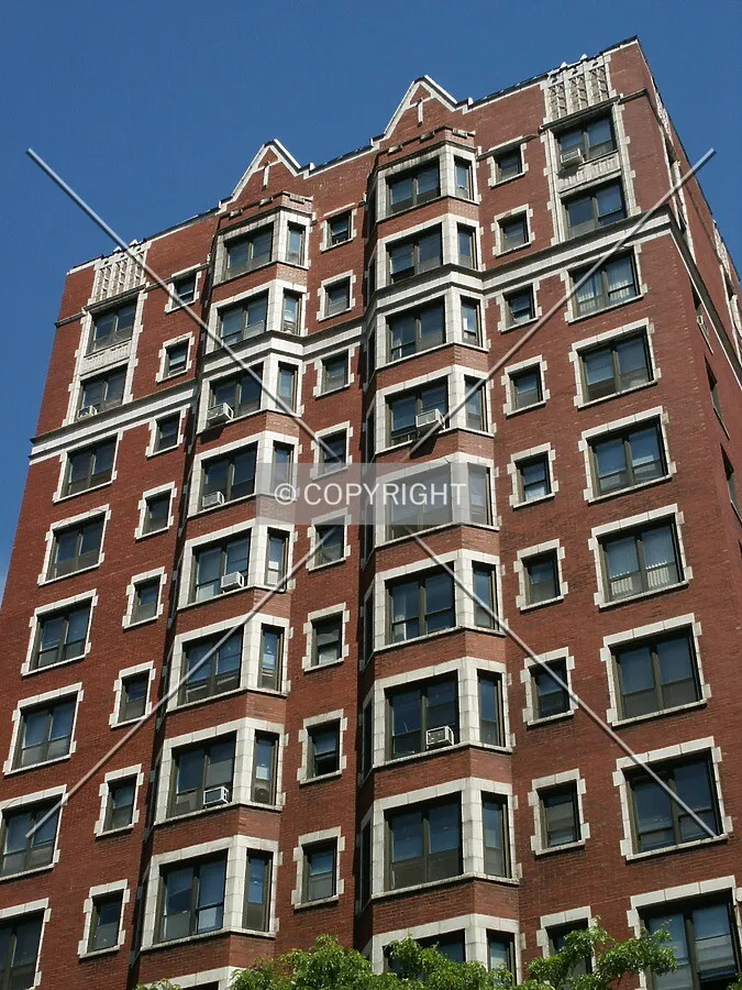 Looking up the south facade