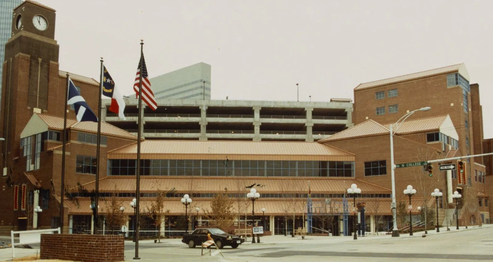 View from Sixth and College streets, ca. 1990