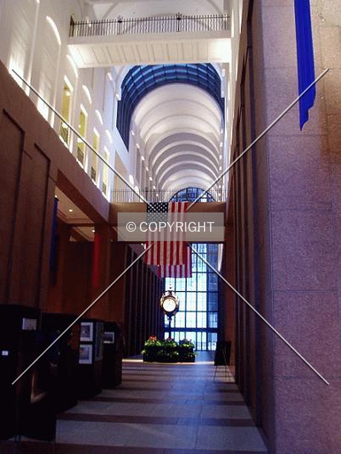 Looking through the lobby