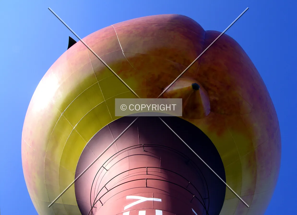 Looking up to the peach from the south