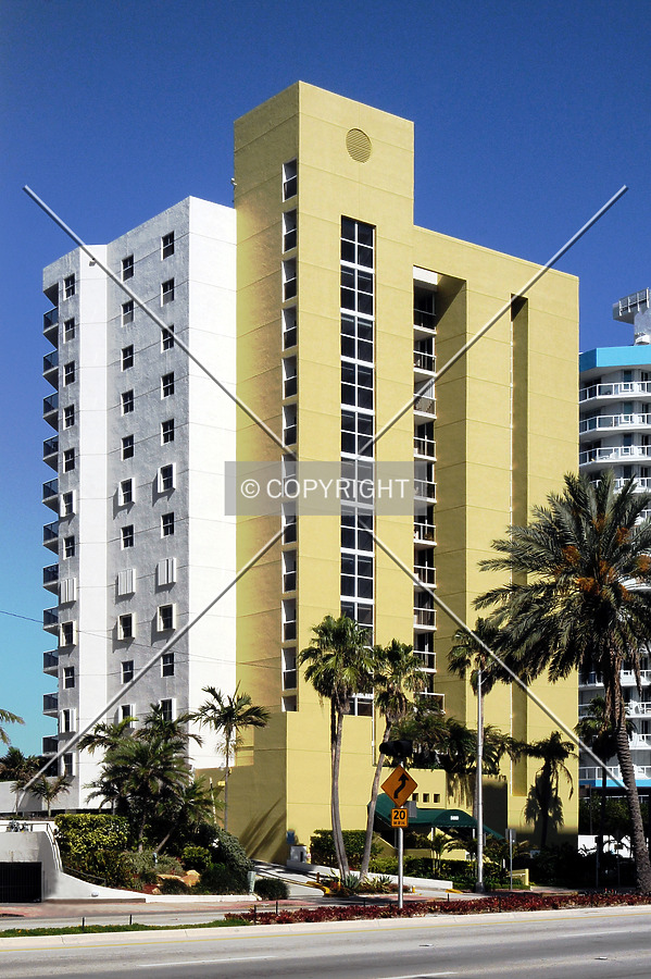 View from the southeast across Collins Avenue