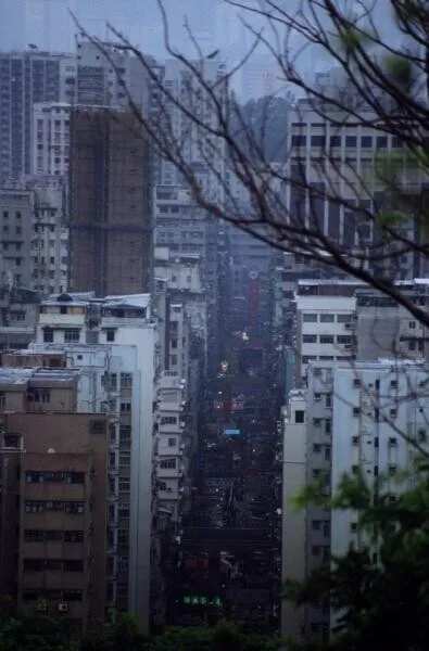 Nathan Road canyon seen from Mongkok hill