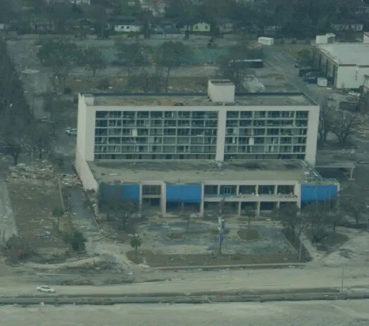 Aerial view two days after Hurricane Katrina