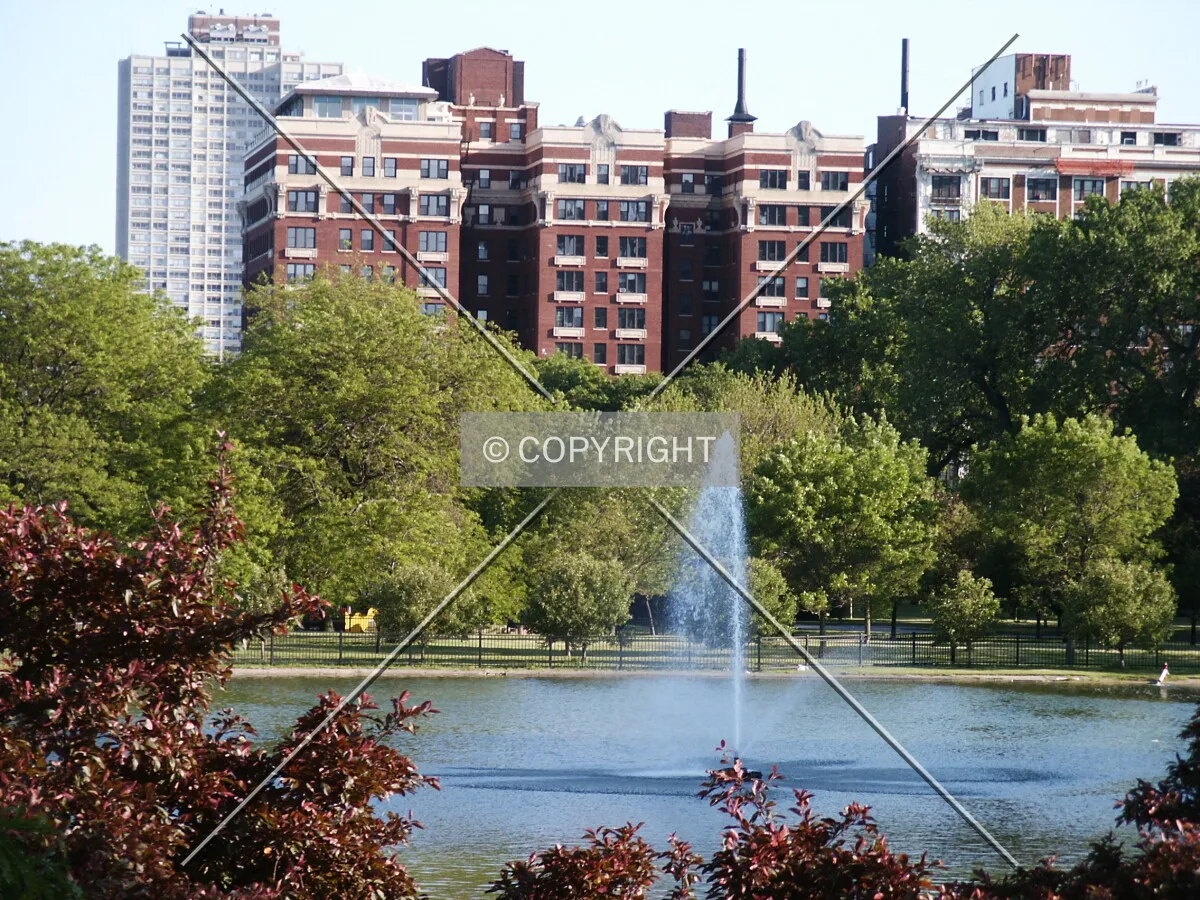 Looking across the Model Yacht Basin from two blocks north