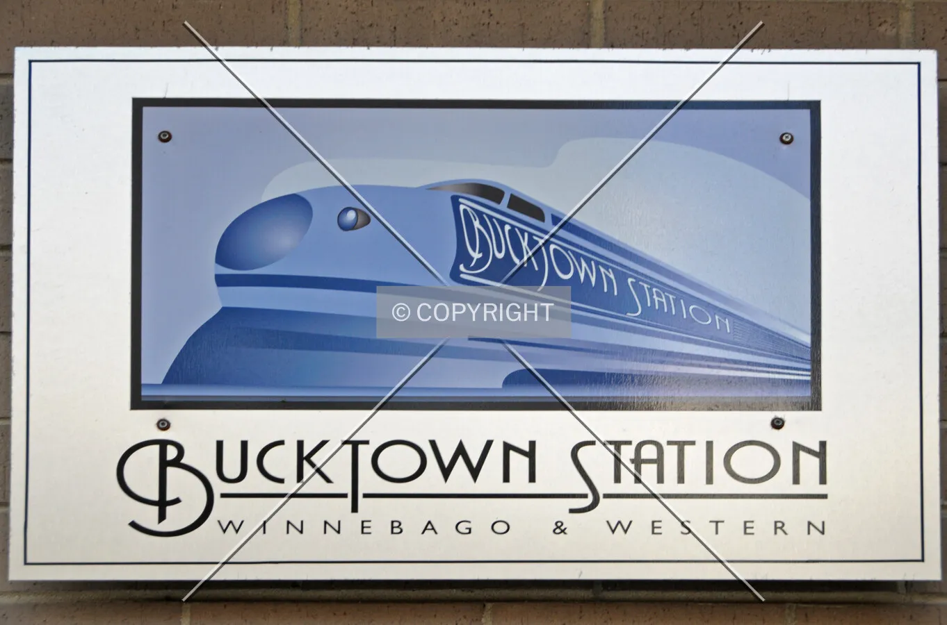 Development logo next to the residential entrance on Winnebago Avenue. March 21, 2012.