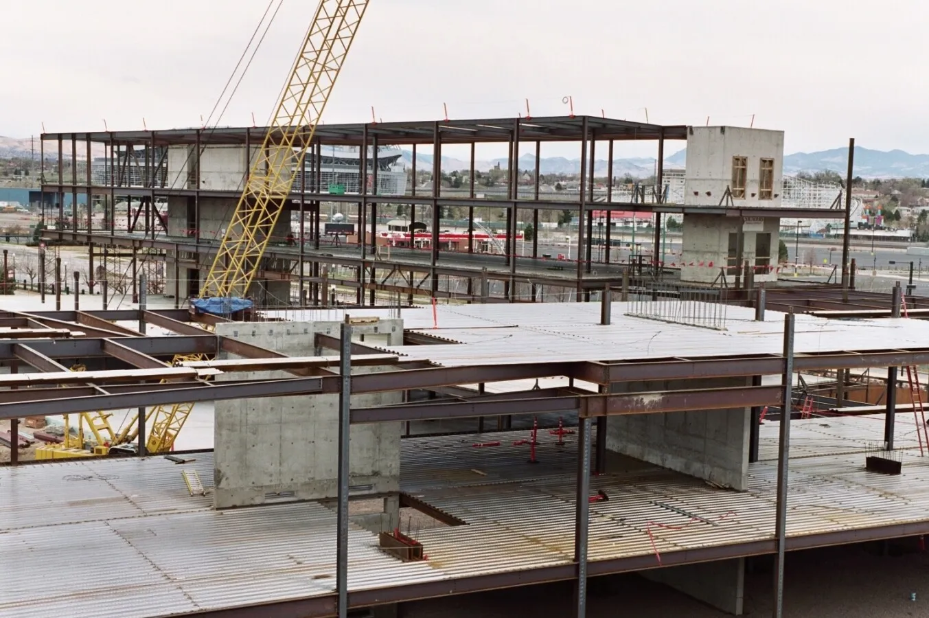 Elevated view to the west
