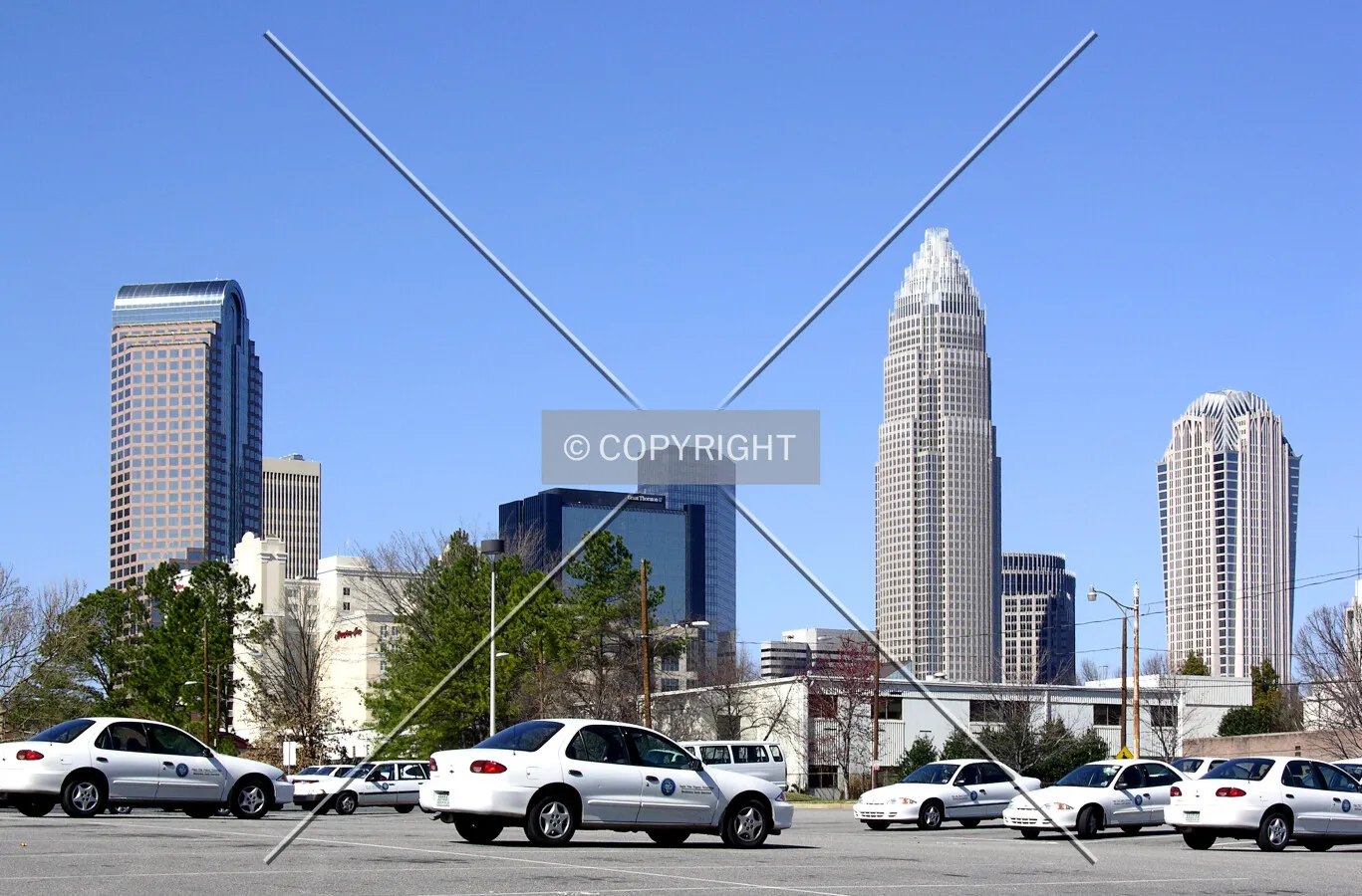 Looking northwest from South McDowell Street