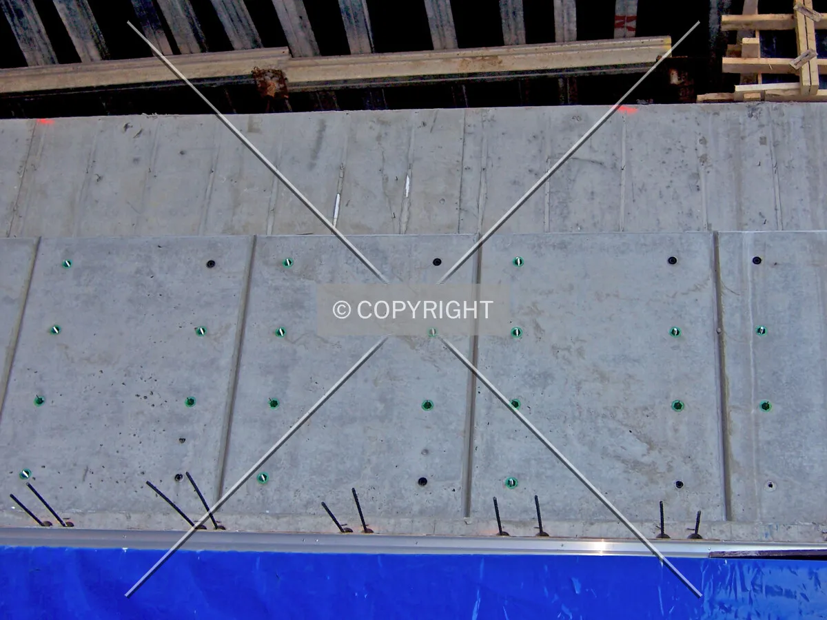 Concrete detail on the south side of the base