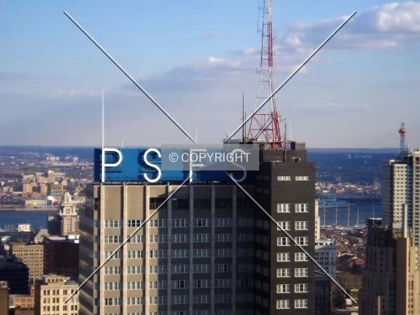 The PSFS sign seen from the City Hall observation deck