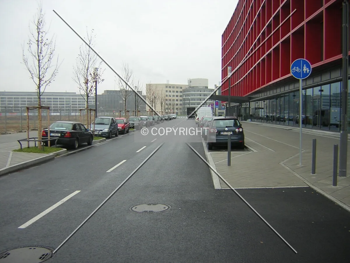 As seen from Messe direction