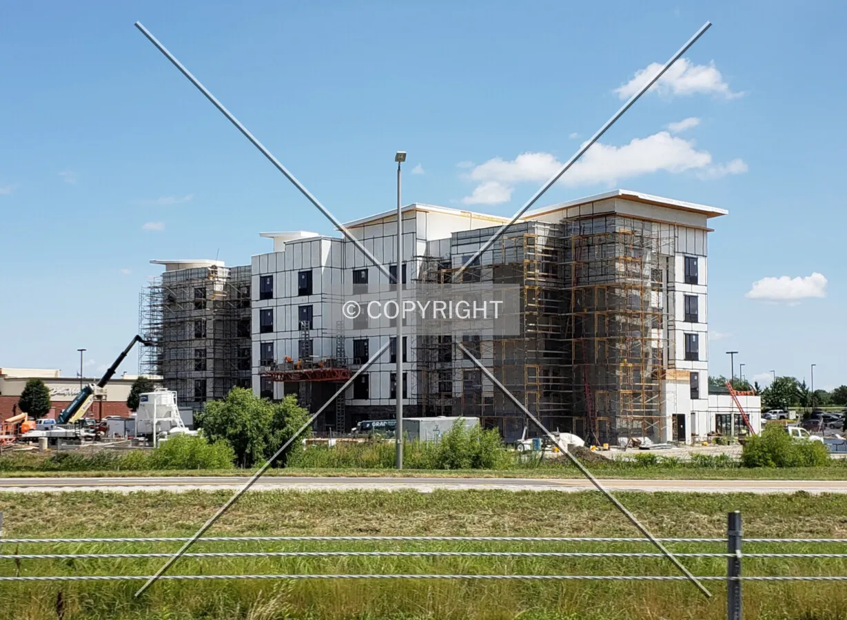 View from the south during construction; July 27, 2018