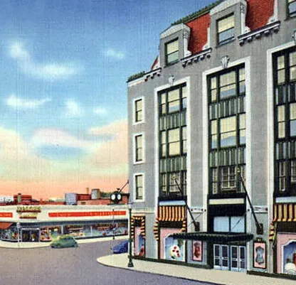 Vintage view from the northeast