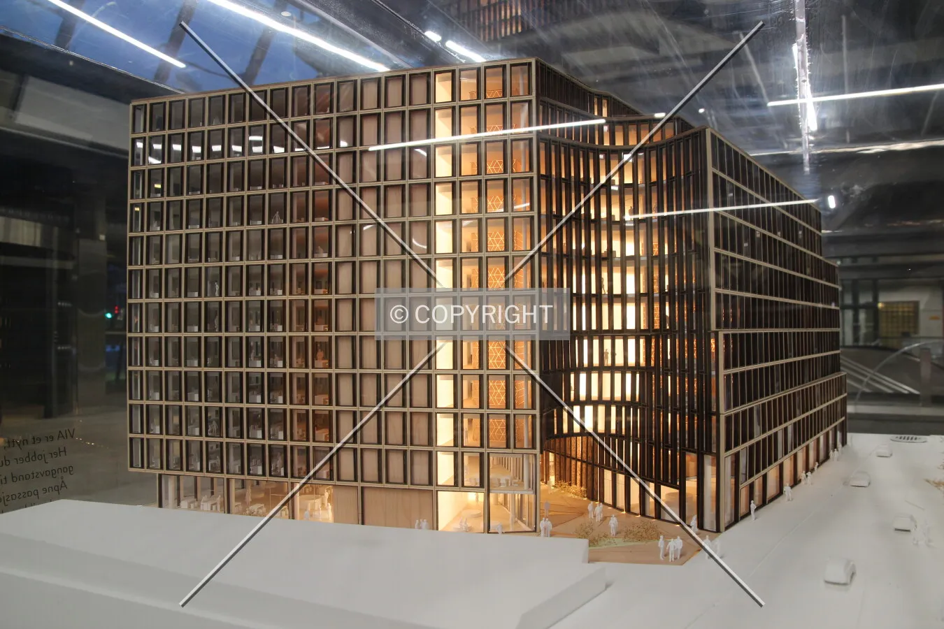 Northeast facade as seen on model on display at Nathionalteatret railway station
