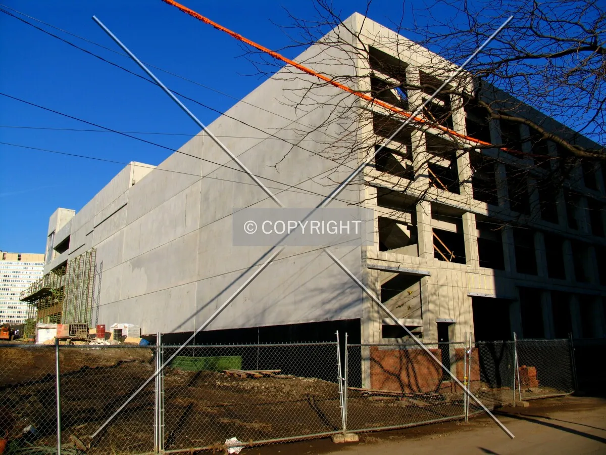 Parking structure from the southwest