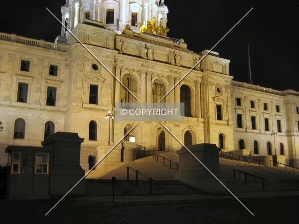 Main entrance at night