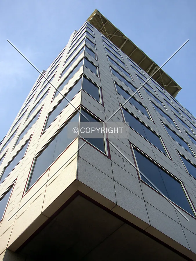 Looking up the southwest corner