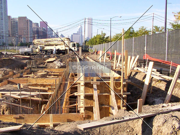 East wall foundations