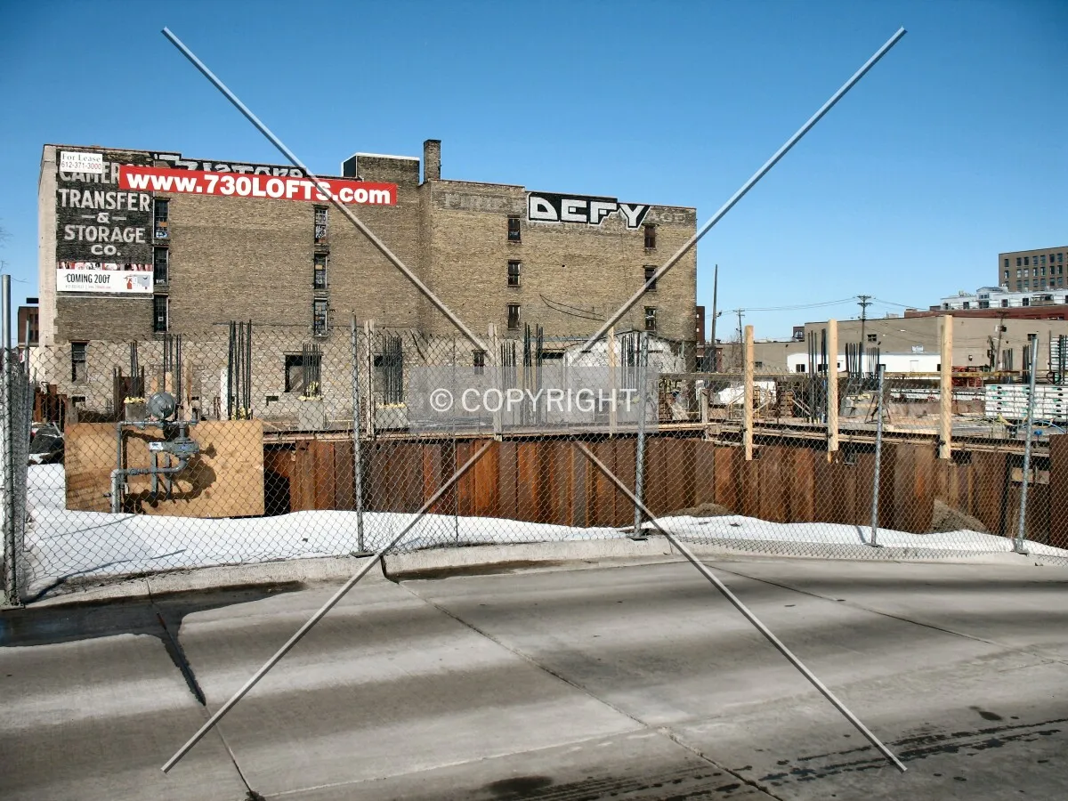 View to the northwest from the the 720 Lofts driveway
