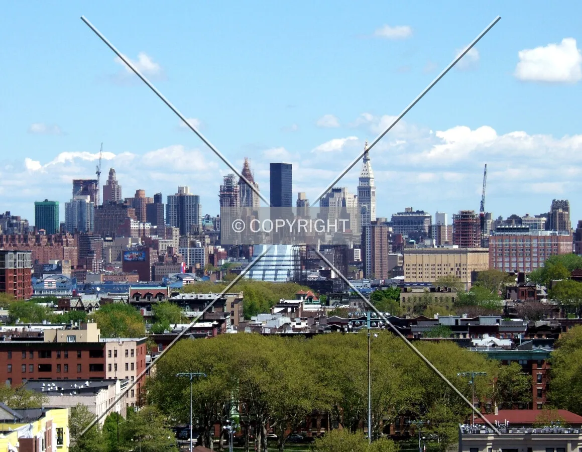 View east toward Madison Square from Hoboken