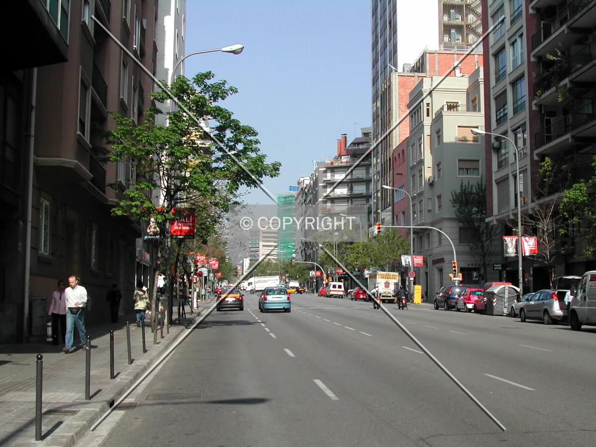 Looking north from Passeig de Joan Tarradellas
