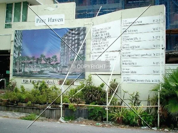 Information panel during construction