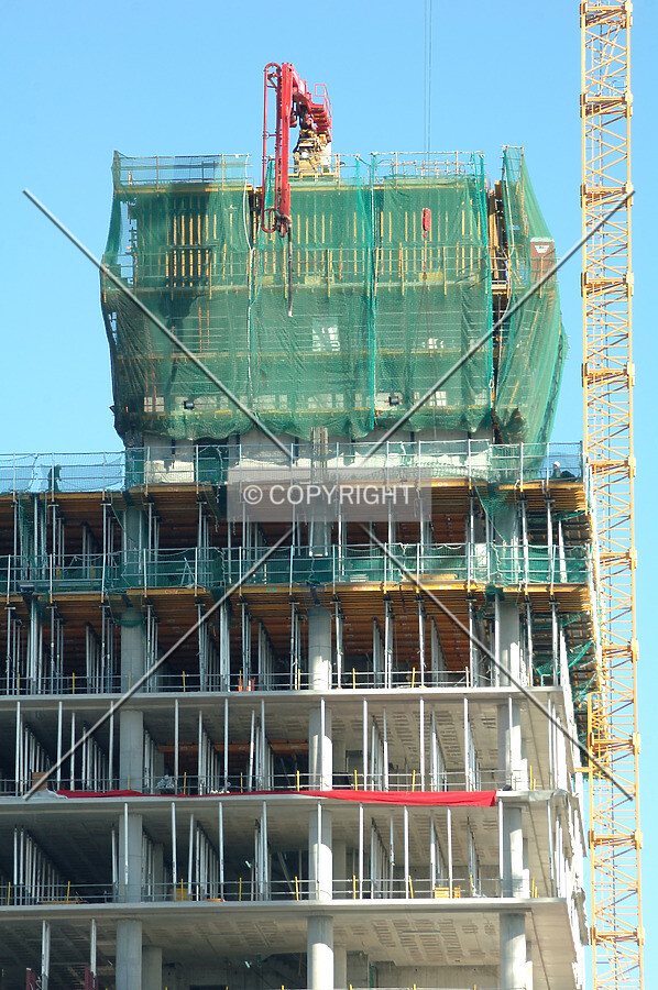 Formwork on latest completed floors