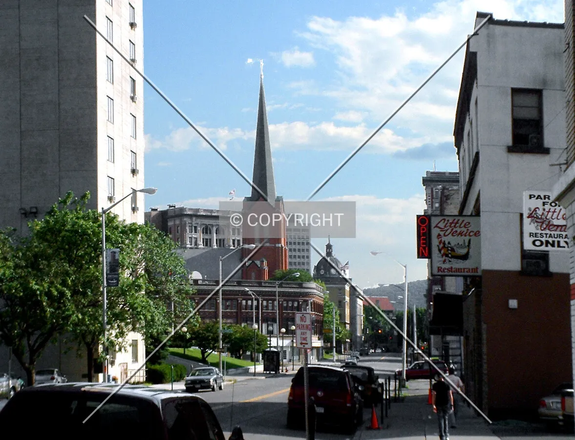 View from the northeast along Chenango Street