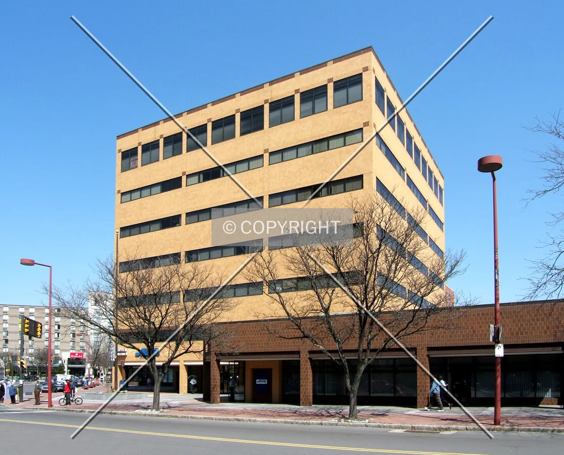 View from the southwest across East Market Street