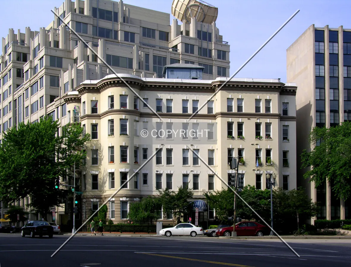 From across 13th Street to the north
