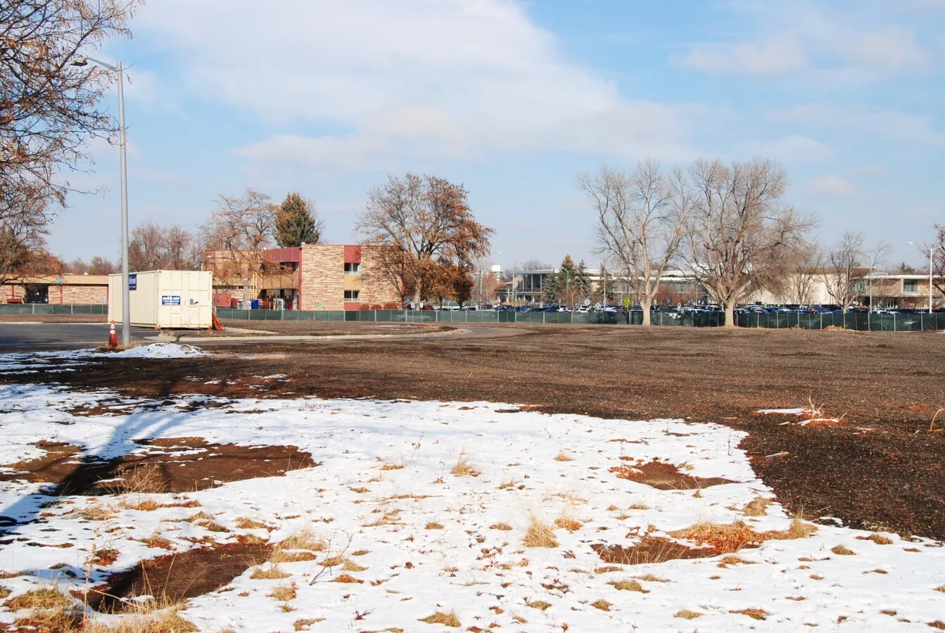 View to the northeast after demo completed