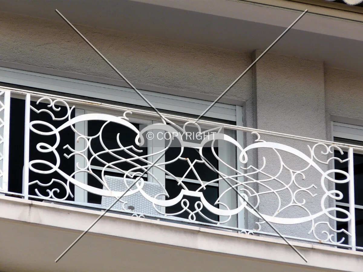 Decorative patterns on the balcony railings