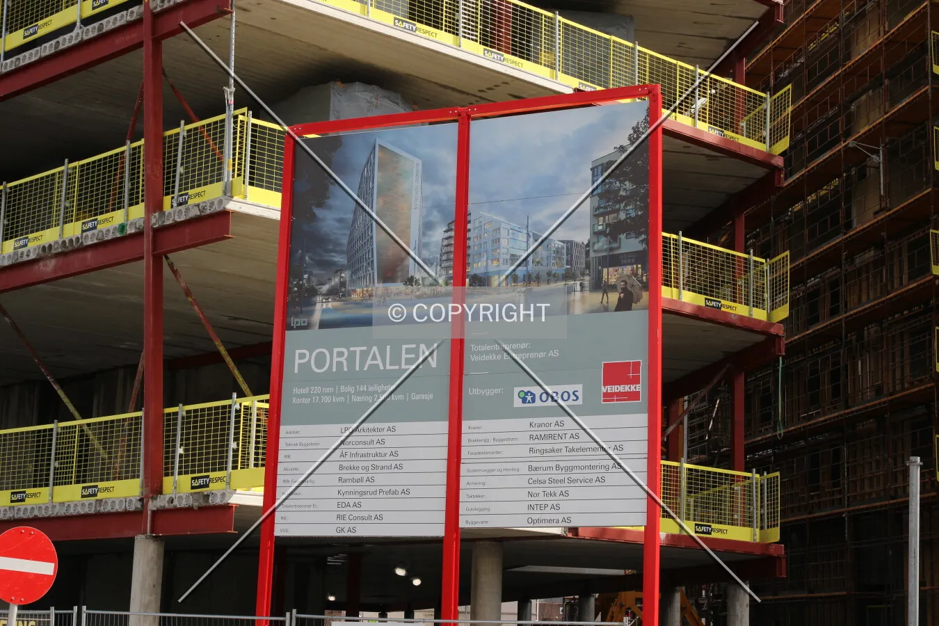 Construction sign.