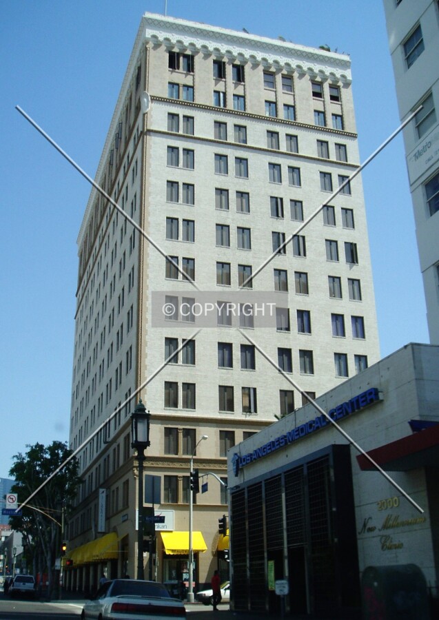 From the west on Wilshire Boulevard