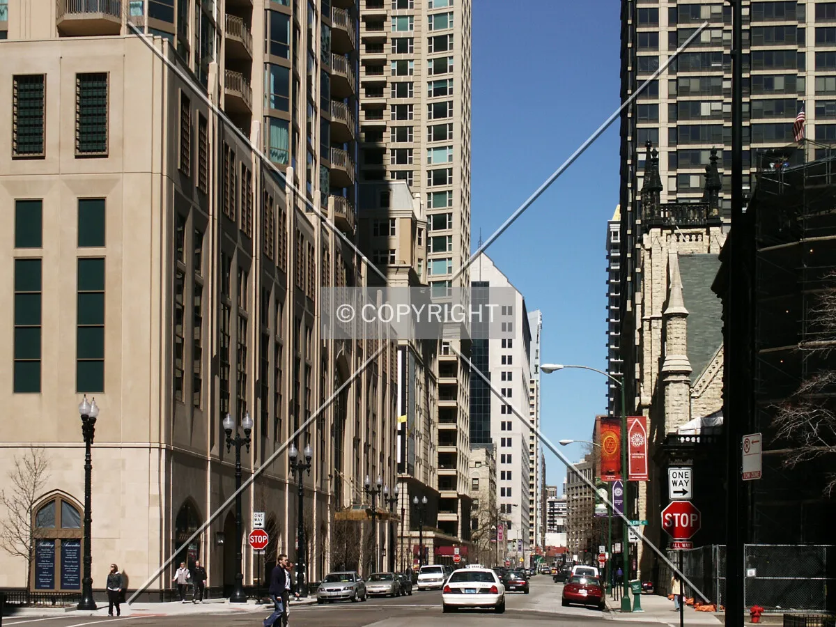Looking north from Erie Street