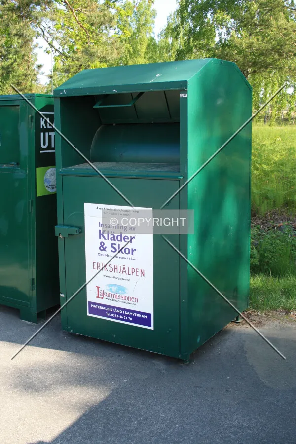 Container used to donate clothes