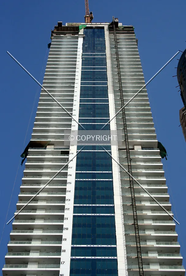 Looking up from the base